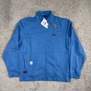 Oakley Full Zip Sweatshirt Mock Hydrofree Blue Jacket 2XL XXL New w/defect